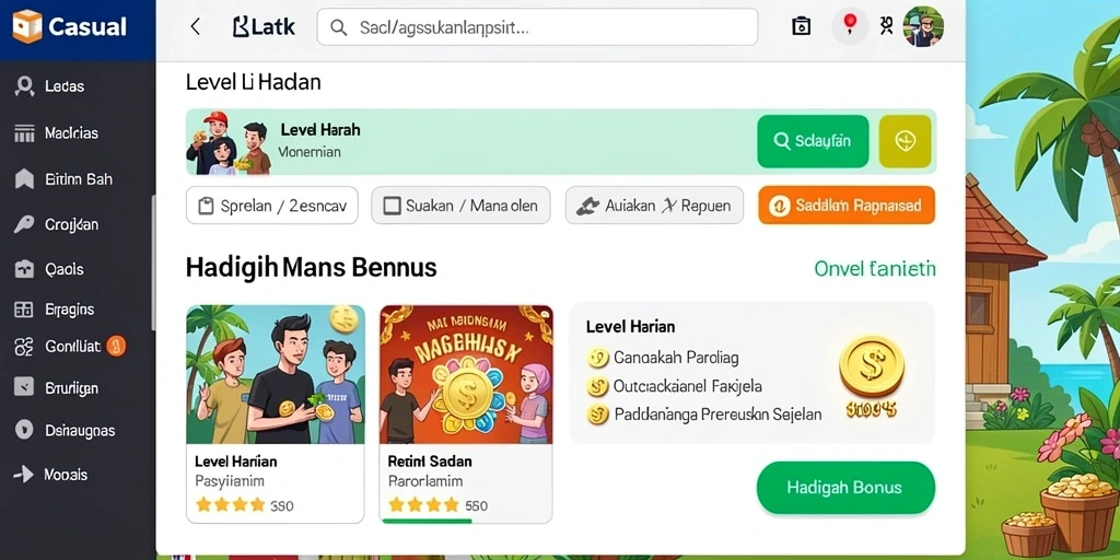 Tangkapan layar saat pemain berhasil menyelesaikan level.