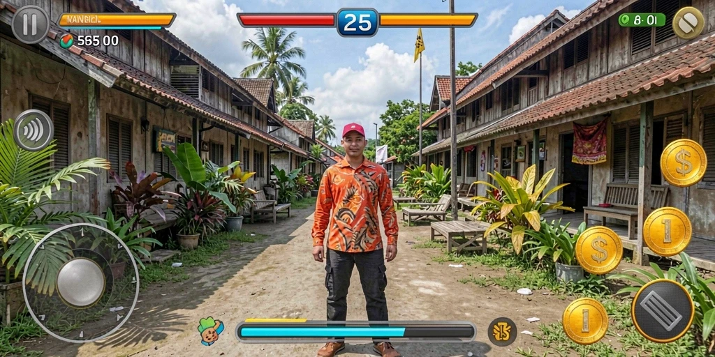 Level menantang yang menguji strategi pemain.